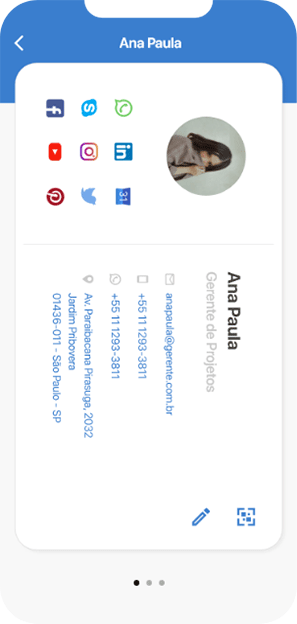 Os Cartões YOOU possuem links interativos ativados pelos aplicativos já instalados em seu celular.
