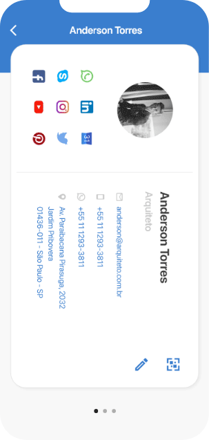 YOOU é seu cartão de visita digital, sempre a mão.